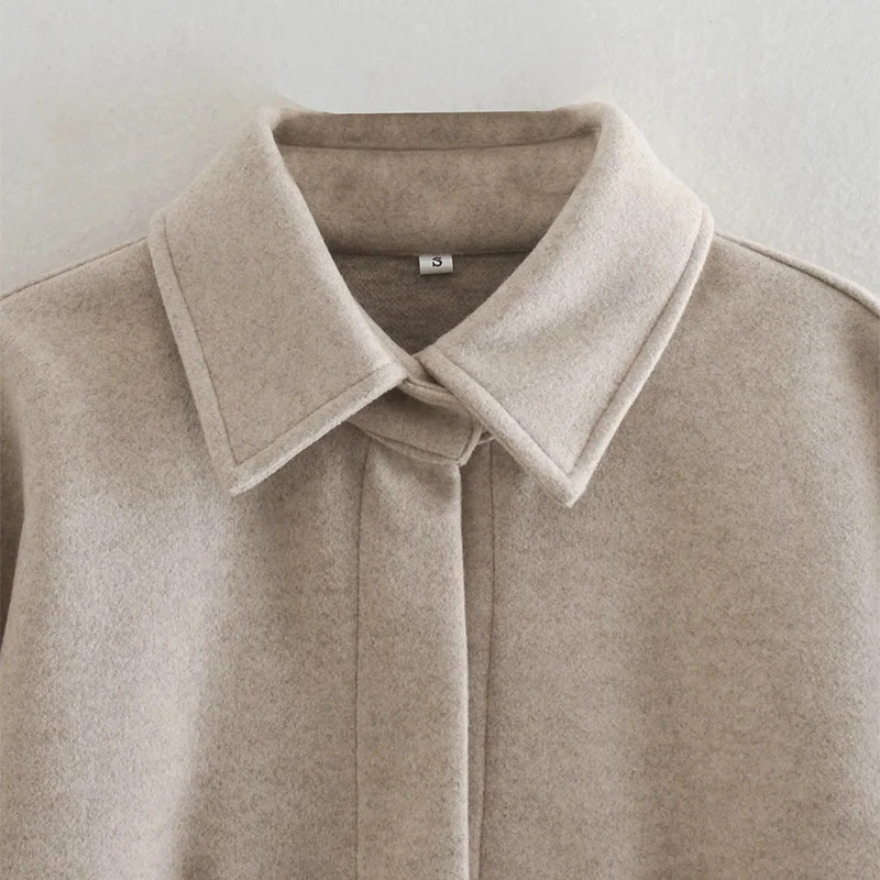 Fashion Woolen Jackets Women Vintage Camel Shirt Coat Loose Streetwear Autumn Winter Lapel Single Breasted Casaco Feminino
Fashion Woolen Jackets Women Vintage Camel Shirt Coat Loose Streetwear Autumn Winter Lapel Single Breasted Casaco Feminino