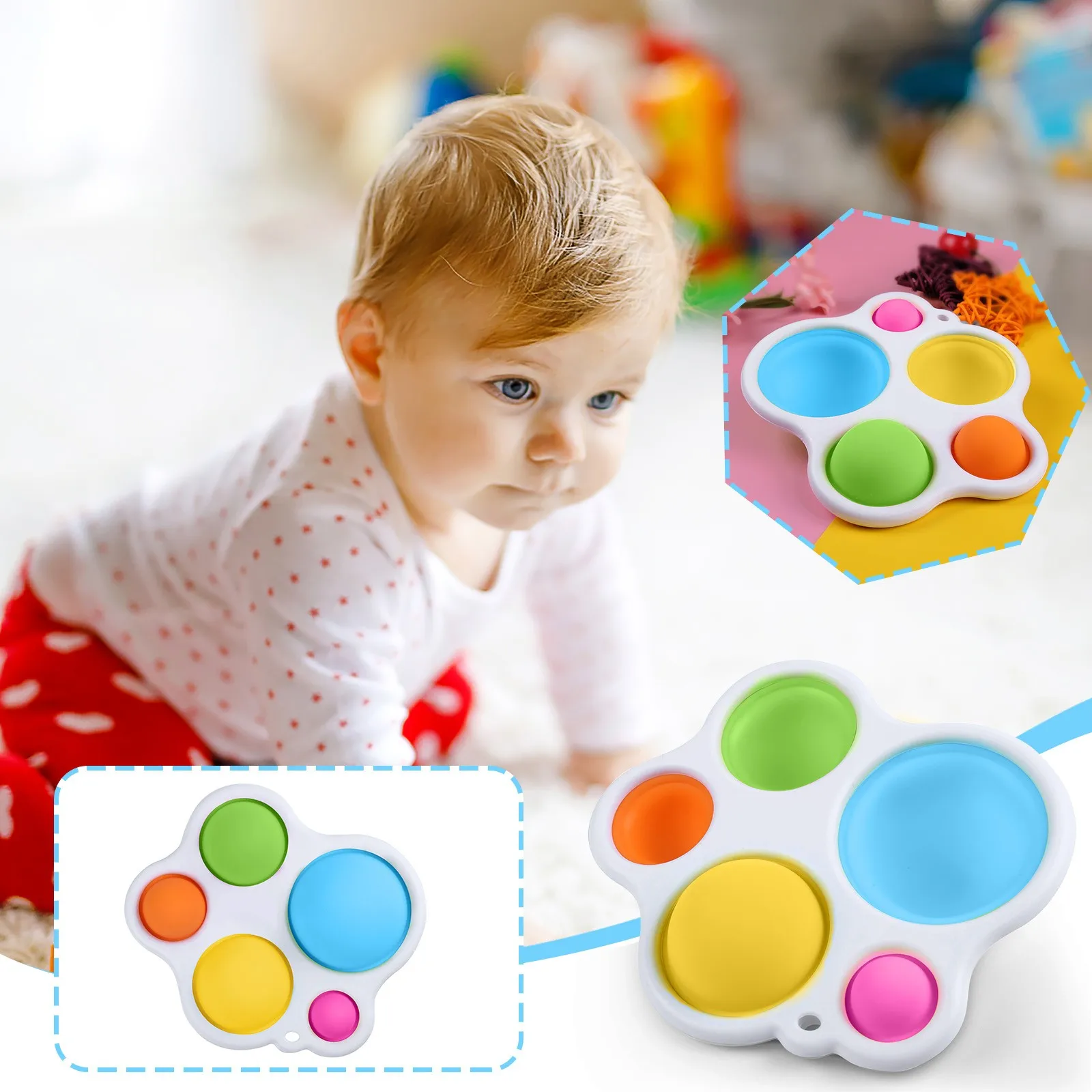 Infant Baby Toys Exercise Board Rattle Puzzle Toy Colorful Intelligence Development Board Early Education Intensive Training Toy
Infant Baby Toys Exercise Board Rattle Puzzle Toy Colorful Intelligence Development Board Early Education Intensive Training Toy