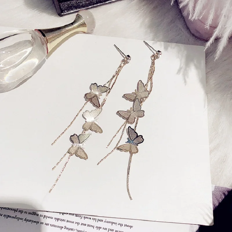 Fashion Women Jewelry Butterfly Earrings Long Tassels Eardrop Female Temperament Pendant Girl Gift | Украшения и аксессуары