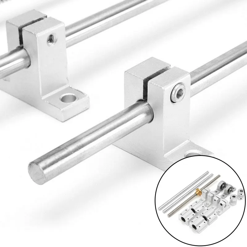 15Pcs 400mm Optical Axis Guide Bearing Block Seat Shaft 3D Printer Trapezoidal Screw Rod Linear Rail Support Screws Set Tools
15Pcs 400mm Optical Axis Guide Bearing Block Seat Shaft 3D Printer Trapezoidal Screw Rod Linear Rail Support Screws Set Tools