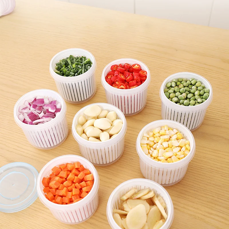 Creative Refrigerator Round drainer sealed box for Ginger garlic onion Refrigerator Keep fresh Fridge box tray kitchen organizer
Creative Refrigerator Round drainer sealed box for Ginger garlic onion Refrigerator Keep fresh Fridge box tray kitchen organizer