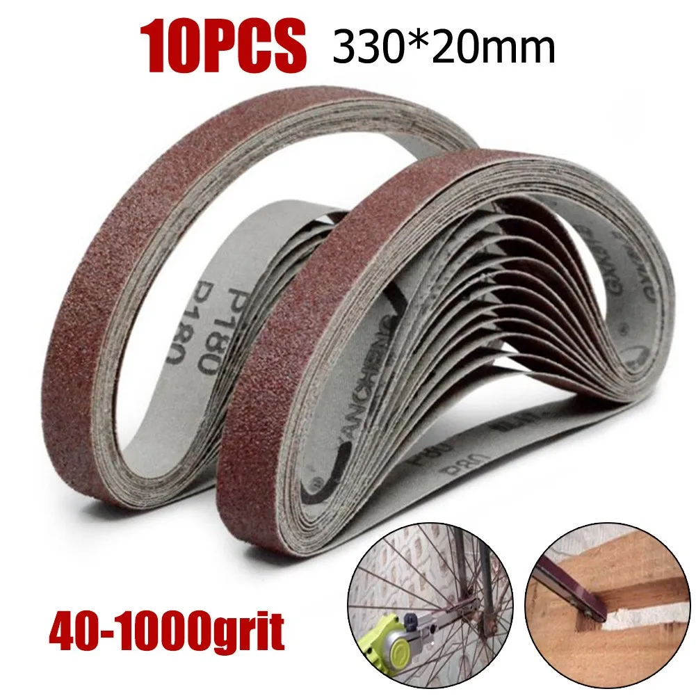 10pcs 20*330mm Alumina Sanding Belts 40-1000Grit Abrasive Grinding And Polishing For Angle Grinder Accessories
10pcs 20*330mm Alumina Sanding Belts 40-1000Grit Abrasive Grinding And Polishing For Angle Grinder Accessories