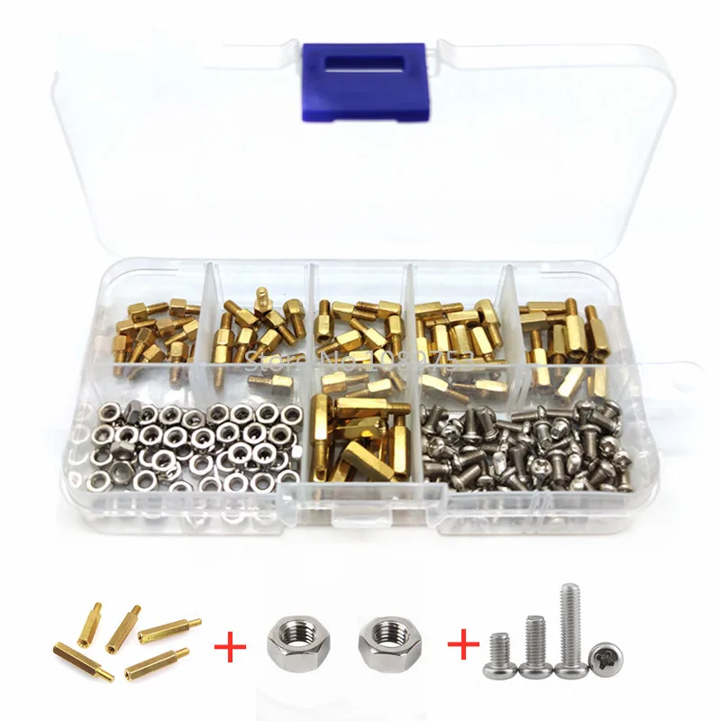 180Pcs/set M2 M2.5 M3 Computer Spacing Screws StandOff Spacer Kit Hex head Threaded Pillar Screw
180Pcs/set M2 M2.5 M3 Computer Spacing Screws StandOff Spacer Kit Hex head Threaded Pillar Screw