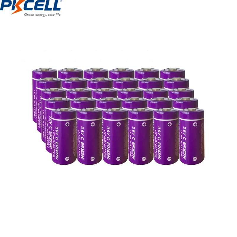 30Pcs PKCELL 3.6V ER26500 Lithium Battery 9000Mah C size High Energy Li-SOCl2 Battery C type PLC control lithium batteries
30Pcs PKCELL 3.6V ER26500 Lithium Battery 9000Mah C size High Energy Li-SOCl2 Battery C type PLC control lithium batteries