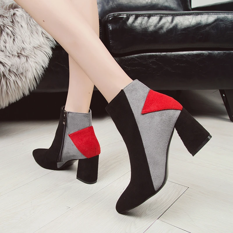 Women Shoes Pumps Flock Toe Boots Solid Autumn Spring 2020 New High-heeled Shoes Botas Mujer zapatos de mujer Chaussure U22-10
Women Shoes Pumps Flock Toe Boots Solid Autumn Spring 2020 New High-heeled Shoes Botas Mujer zapatos de mujer Chaussure U22-10