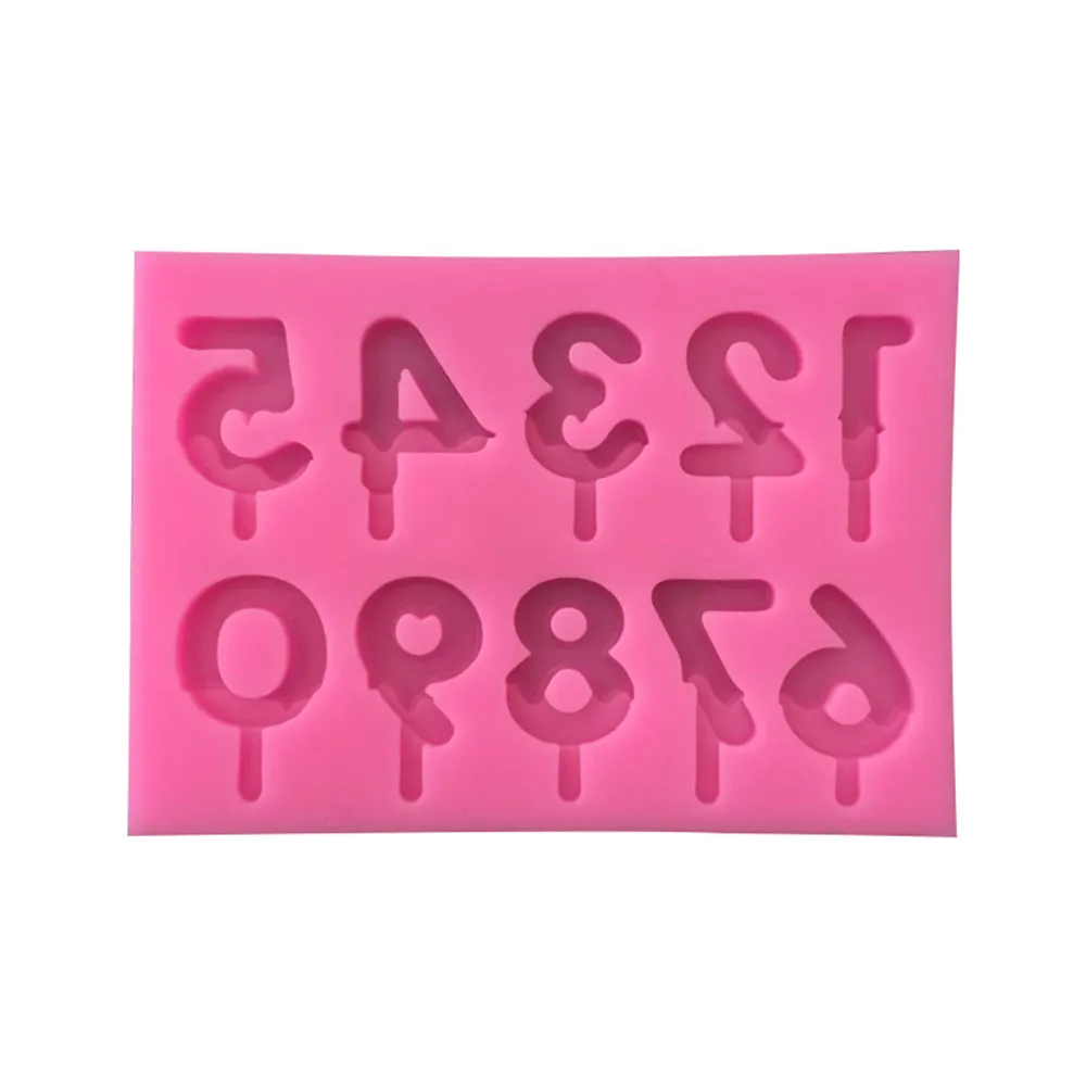 0-9 Numbers Shape Lollipop Silicone Mold 3D Hand Made Pop Sucker Sticks Chocolate Lollipop Mold With Sticks Party Decoration
0-9 Numbers Shape Lollipop Silicone Mold 3D Hand Made Pop Sucker Sticks Chocolate Lollipop Mold With Sticks Party Decoration