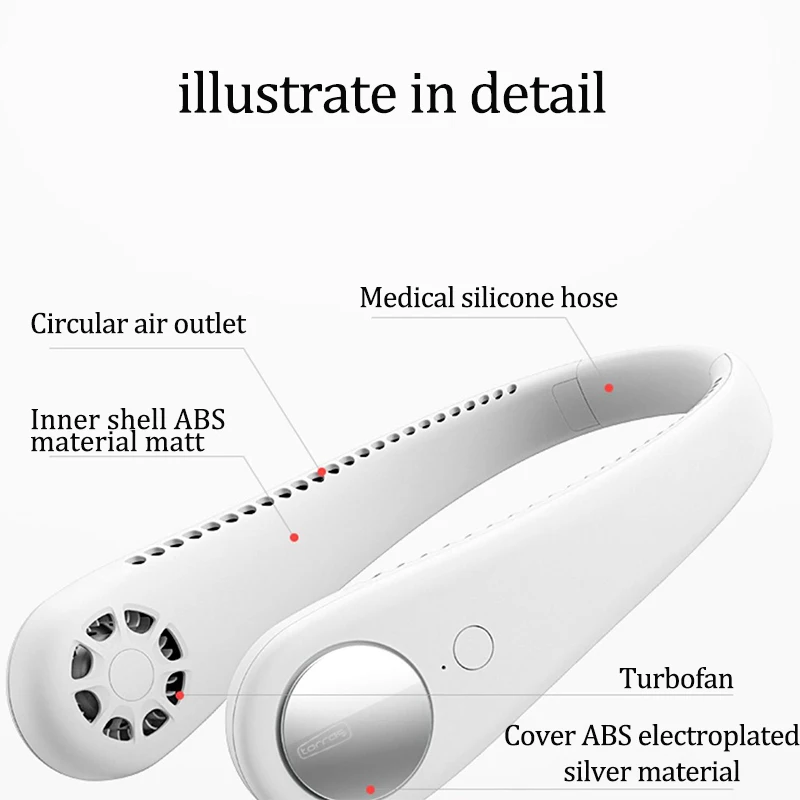 Personal Mini Air Cooler Hanging Neck Fan With USB Rechargeable Strong Wind Lazy Outdoor Sports Bladeless Fan
Personal Mini Air Cooler Hanging Neck Fan With USB Rechargeable Strong Wind Lazy Outdoor Sports Bladeless Fan
