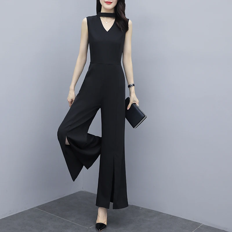 Sleeveless Fashion Jumpsuit High Waist Jumpsuits For Women 2021 Korean Split Hem Pants Female Casual Wide Leg Pants
Sleeveless Fashion Jumpsuit High Waist Jumpsuits For Women 2021 Korean Split Hem Pants Female Casual Wide Leg Pants