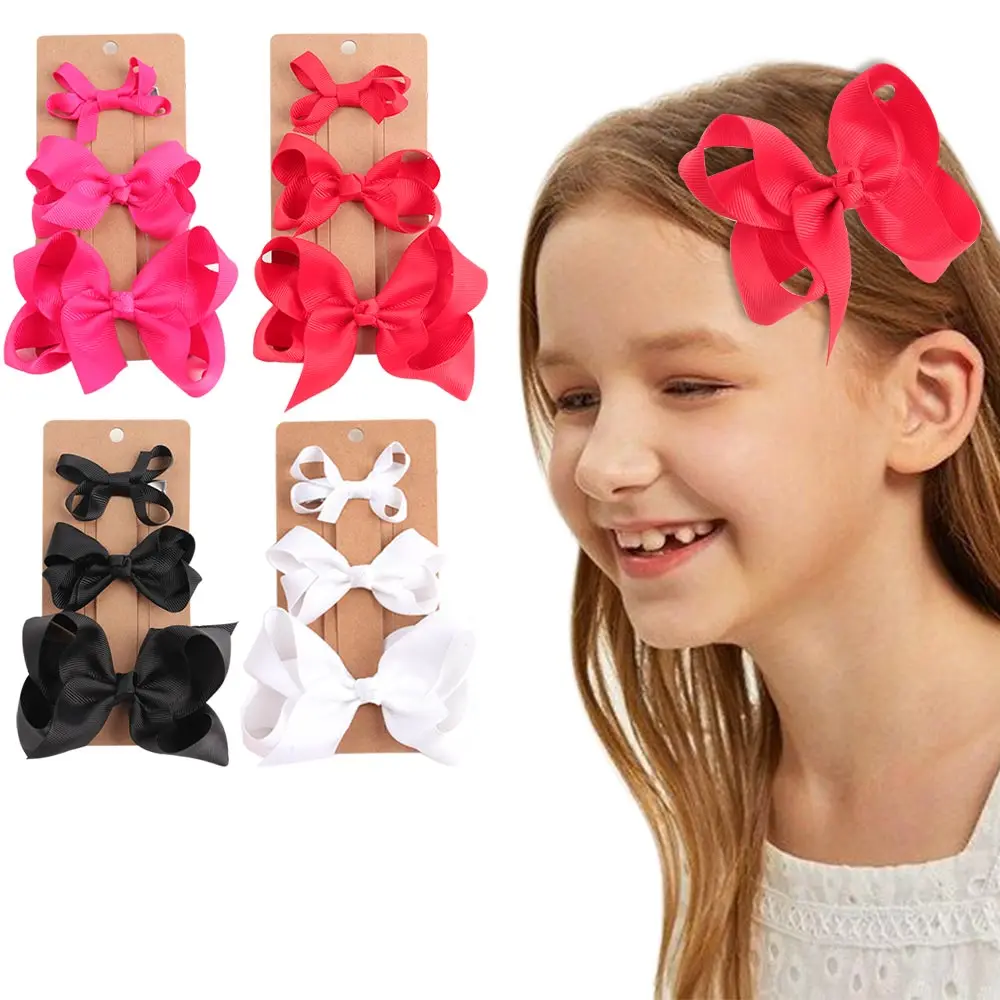 Oaoleer 3PCS/Set Grosgrain Ribbon Bow Hairpin Girl's Hair Bows Boutique Solid Hair Clip Baby Bowknot Hairpins Children Headwear
Oaoleer 3PCS/Set Grosgrain Ribbon Bow Hairpin Girl's Hair Bows Boutique Solid Hair Clip Baby Bowknot Hairpins Children Headwear