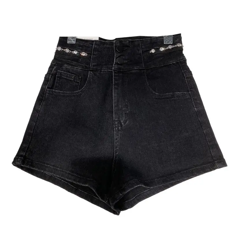 2021 Summer New Women Denim Shorts Diamond Waist Shining Wash Straight Basic Denim Shorts
2021 Summer New Women Denim Shorts Diamond Waist Shining Wash Straight Basic Denim Shorts