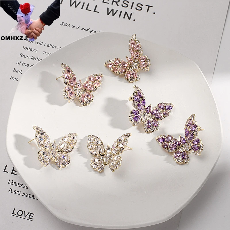 OMHXZJ Wholesale EA857 European Fashion Woman Girl Party Birthday Wedding Gift Butterfly AAA Zircon 18KT White Gold Stud Earring 
OMHXZJ Wholesale EA857 European Fashion Woman Girl Party Birthday Wedding Gift Butterfly AAA Zircon 18KT White Gold Stud Earring