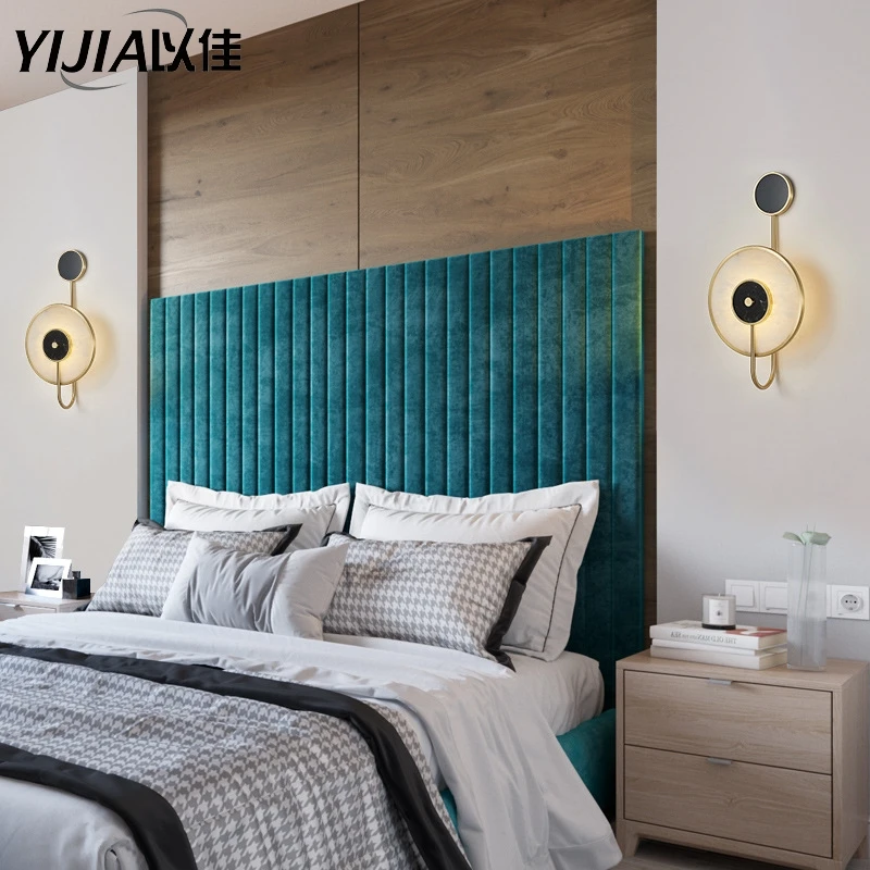 Postmodern creative marble headboard wall lamp art sitting room sofa beside the study designer lamps | Лампы и освещение