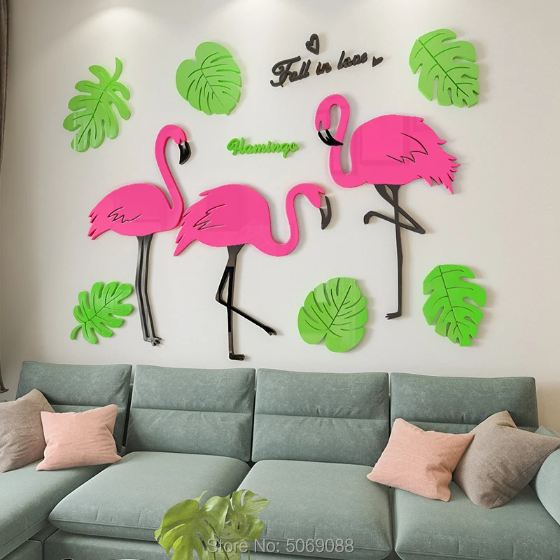 Nordic style Instagram wall flamingo creative acrylic stickers living room decoration 3D decal dining room wall
Nordic style Instagram wall flamingo creative acrylic stickers living room decoration 3D decal dining room wall