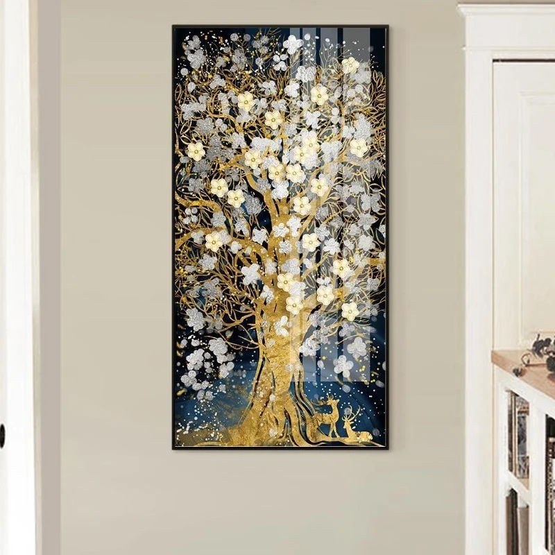 Abstract Golden Tree Flowers Canvas Painting Flowing Big Paint Deer Painting for Living Room Nordic Wall Art Decor
Abstract Golden Tree Flowers Canvas Painting Flowing Big Paint Deer Painting for Living Room Nordic Wall Art Decor