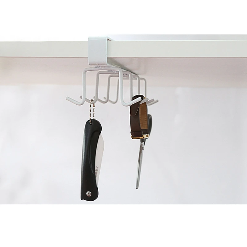 Multifunctional Hanger Cabinets Without Traces Without Punching Double Row Hooks Thick and Durable Storage Rack 
Multifunctional Hanger Cabinets Without Traces Without Punching Double Row Hooks Thick and Durable Storage Rack