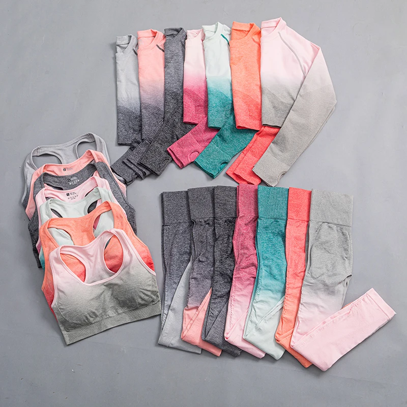 Ombre Women Gym Set Yoga Suit Workout Clothes Sport Outfit For Woman Fitness Leggings Push Up Bra Seamless Shorts Sportswear
Ombre Women Gym Set Yoga Suit Workout Clothes Sport Outfit For Woman Fitness Leggings Push Up Bra Seamless Shorts Sportswear