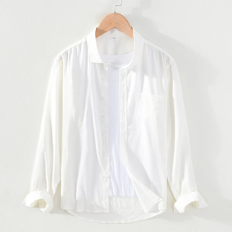 Design New Long Sleeve Linen Casual White Shirt Men Brand Trend Italy Comfortable Solid Shirts For Men Chemise Camisas De Hombre
Design New Long Sleeve Linen Casual White Shirt Men Brand Trend Italy Comfortable Solid Shirts For Men Chemise Camisas De Hombre