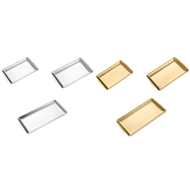 Thickened Stainless Steel Plate Korean BBQ Sushi Plates Serving Dishes Rectangular Cake Tray Storage Tray, 3PCS
Thickened Stainless Steel Plate Korean BBQ Sushi Plates Serving Dishes Rectangular Cake Tray Storage Tray, 3PCS