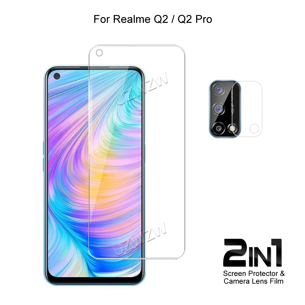 Защитная пленка 2 в 1 для объектива камеры Realme Q2 Pro/Q2, Взрывозащищенная, Противоударная 
Защитная пленка 2 в 1 для объектива камеры Realme Q2 Pro/Q2, Взрывозащищенная, Противоударная