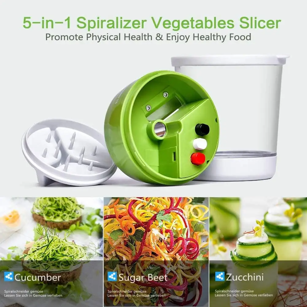 Hand-Held Spiral Vegetable Shredder Multi-purpose Switchable Fruit Potato Slicer Cutter With Button Kitchen Tools
Hand-Held Spiral Vegetable Shredder Multi-purpose Switchable Fruit Potato Slicer Cutter With Button Kitchen Tools