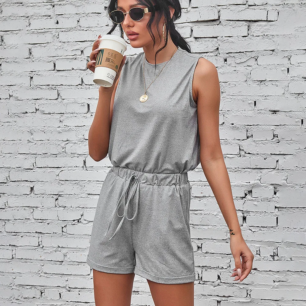 Summer Womens 2 Pieces Sets T Shirts And Short Pants 2021 New Arrival Sleeveless Solid Sport Suits Ladies Casual Homewear Set
Summer Womens 2 Pieces Sets T Shirts And Short Pants 2021 New Arrival Sleeveless Solid Sport Suits Ladies Casual Homewear Set