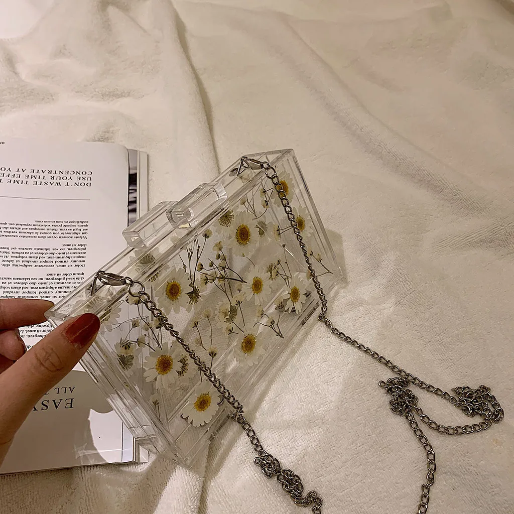Crossbody Bag Elegant Shoulder Bag Women Flower Transparent Small Square Bag Women Bag Case Shoulder Messenger Bags
Crossbody Bag Elegant Shoulder Bag Women Flower Transparent Small Square Bag Women Bag Case Shoulder Messenger Bags