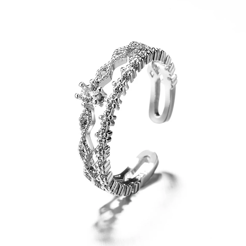 Fashion Korean Style Adjuestable Size Luxury Ring Silver Plated Hollow Design Wedding Bands Jewelry for Charm Women Gift
Fashion Korean Style Adjuestable Size Luxury Ring Silver Plated Hollow Design Wedding Bands Jewelry for Charm Women Gift