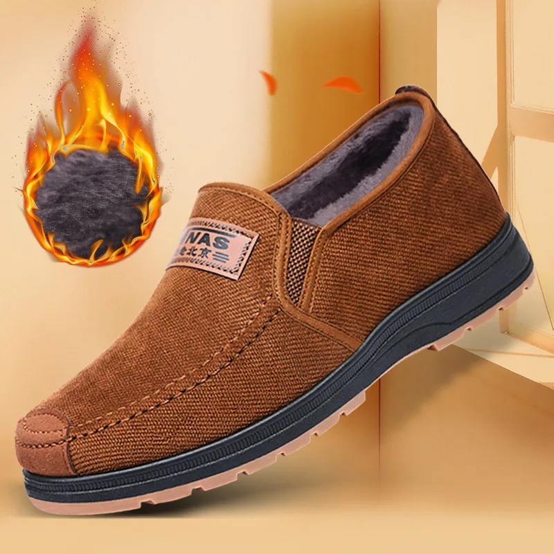Non-slip Winter Men Shoes Fur Plush Snow Boots Slip On Keep Warm Ankle Boots Man Old Beijing Cloth Shoes Comfortable Cotton Shoe
Non-slip Winter Men Shoes Fur Plush Snow Boots Slip On Keep Warm Ankle Boots Man Old Beijing Cloth Shoes Comfortable Cotton Shoe