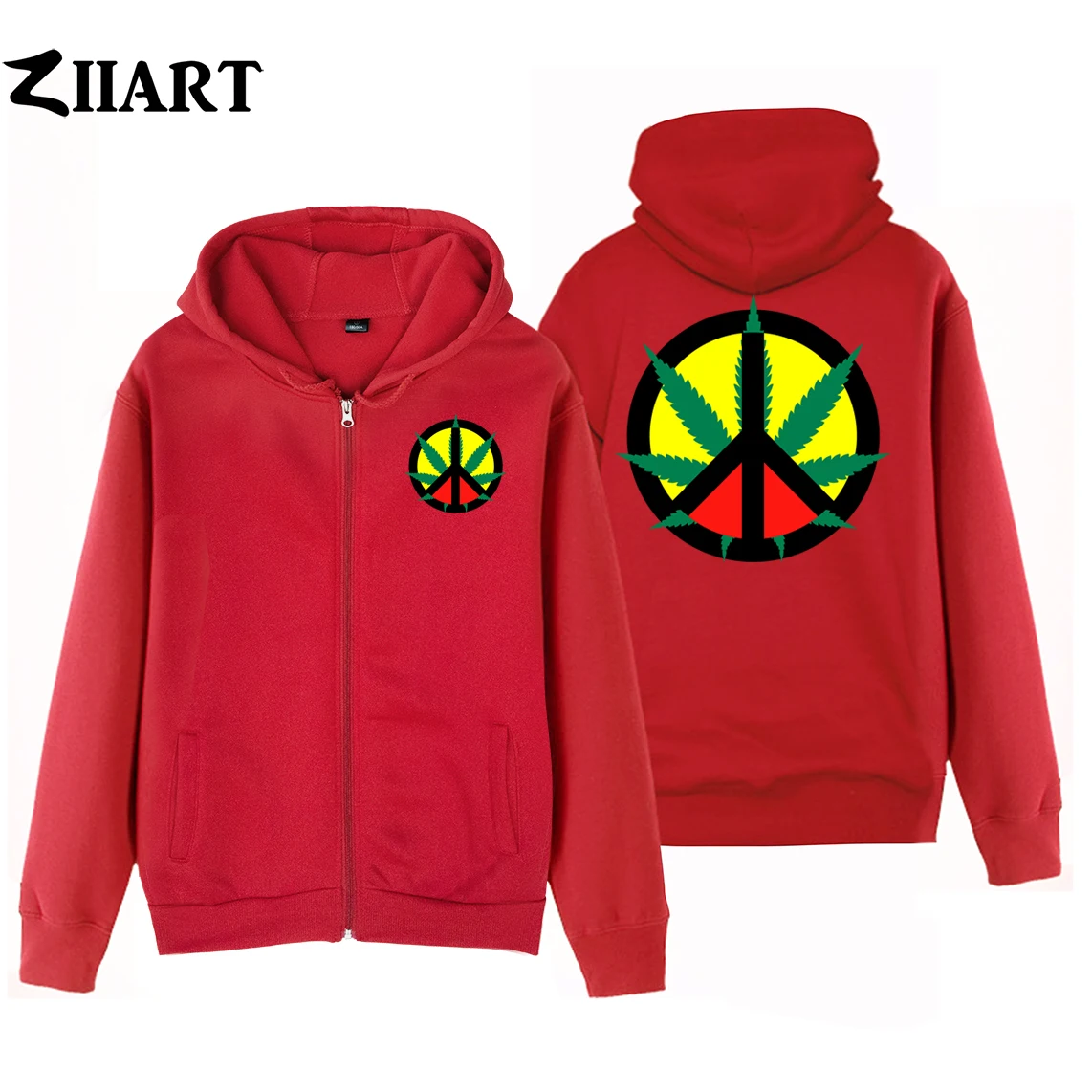 Mu Ban Man Boy Coat Full Zip Hoodie Fleece Hooded Jacket Autumn Winter Peace Symbols Plant Leaf Reggae Regge Rasta Jamaica
Mu Ban Man Boy Coat Full Zip Hoodie Fleece Hooded Jacket Autumn Winter Peace Symbols Plant Leaf Reggae Regge Rasta Jamaica