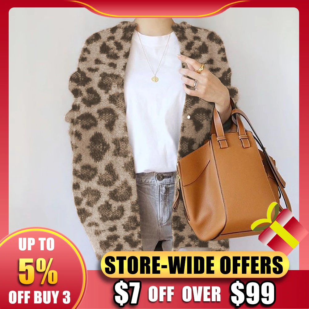 Autumnl Leopard Printed Cardigan Casual Korean Knitted Outwear Tops Oversized Leisure Ins New 2021 Women Sweater Japan
Autumnl Leopard Printed Cardigan Casual Korean Knitted Outwear Tops Oversized Leisure Ins New 2021 Women Sweater Japan