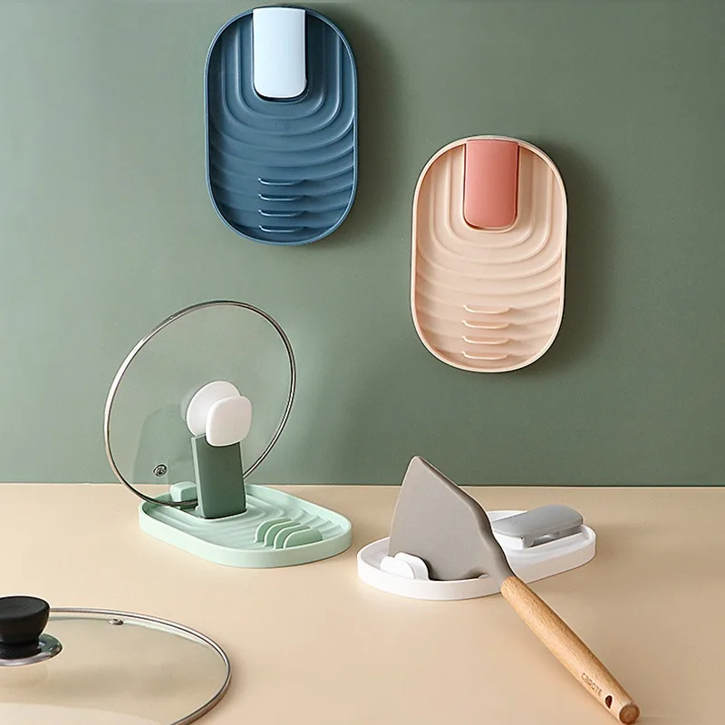 Plastic Pot Lid Rack Spoon Holder Stand Kitchen Organizer Fork Spatula Rack Pan Cover Hanging Punch-free Tableware Storage Rack
Plastic Pot Lid Rack Spoon Holder Stand Kitchen Organizer Fork Spatula Rack Pan Cover Hanging Punch-free Tableware Storage Rack