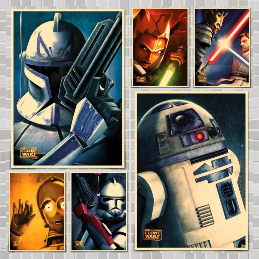 Clone Wars Star Wars Character Movie Poster Wall Stickers For Home Room Bar Decor Art
Clone Wars Star Wars Character Movie Poster Wall Stickers For Home Room Bar Decor Art