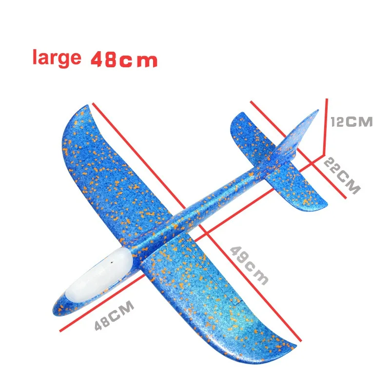 NEW LED Light Foam Throwing Glider Airplane Inertia Aircraft Toy Hand Launch Mini Airplanes 48cm
NEW LED Light Foam Throwing Glider Airplane Inertia Aircraft Toy Hand Launch Mini Airplanes 48cm