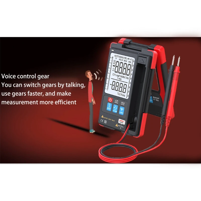Professional Digital Multimeter 922s / 922 Voice Controlled Intelligent Small Convenient Handle Multi-function
Professional Digital Multimeter 922s / 922 Voice Controlled Intelligent Small Convenient Handle Multi-function