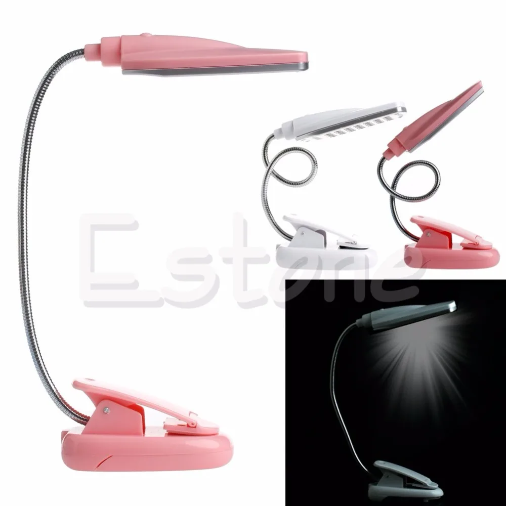 1PC Flexible USB 28 LED Light Clip-on Beside Bed Table Desk Reading Book Lamp