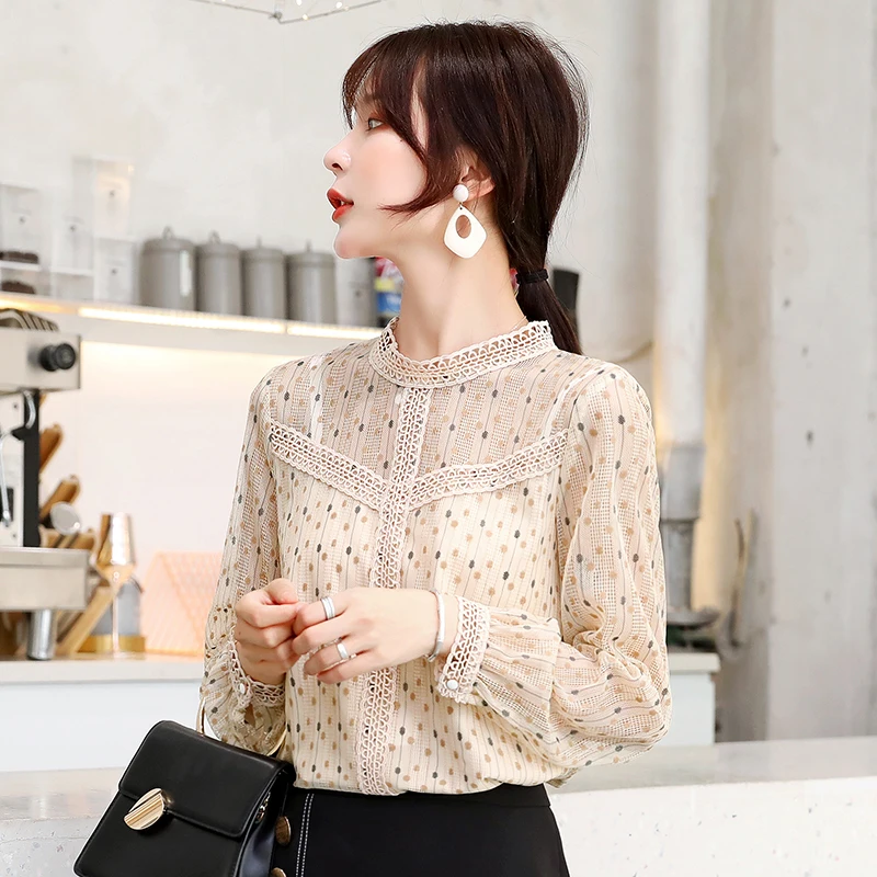 Korean Style Office Lady Lace Blouse Women Fashion Elegant Long Sleeve Patchwork Tops Female Stripe Dot Shirt Ladies
Korean Style Office Lady Lace Blouse Women Fashion Elegant Long Sleeve Patchwork Tops Female Stripe Dot Shirt Ladies