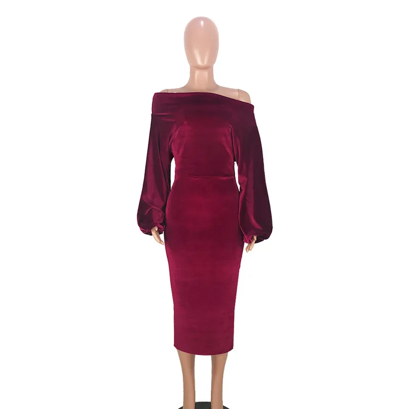 Skew Collars Sexy Velvet Dress Women Backless Solid Bodycon Long Dresses 2021 Autumn Winter Long Sleeve High Waist Elegant Dress
Skew Collars Sexy Velvet Dress Women Backless Solid Bodycon Long Dresses 2021 Autumn Winter Long Sleeve High Waist Elegant Dress