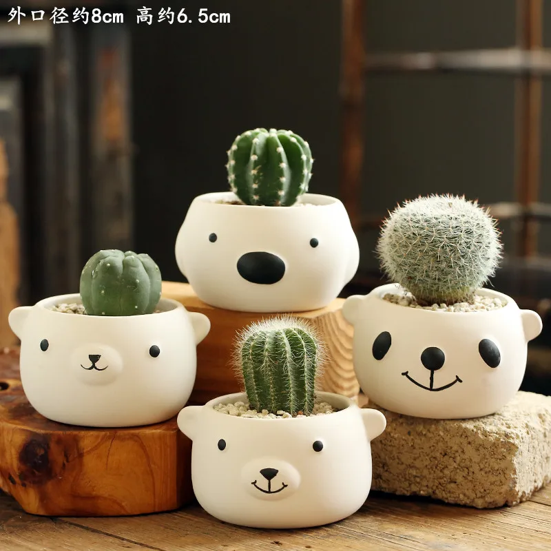 Mini Cute Plants Pot Creative Ceramic Animal Office Accessories Flowers Pot Set Decorative Modern Jardinera Home Products DF50HP
Mini Cute Plants Pot Creative Ceramic Animal Office Accessories Flowers Pot Set Decorative Modern Jardinera Home Products DF50HP