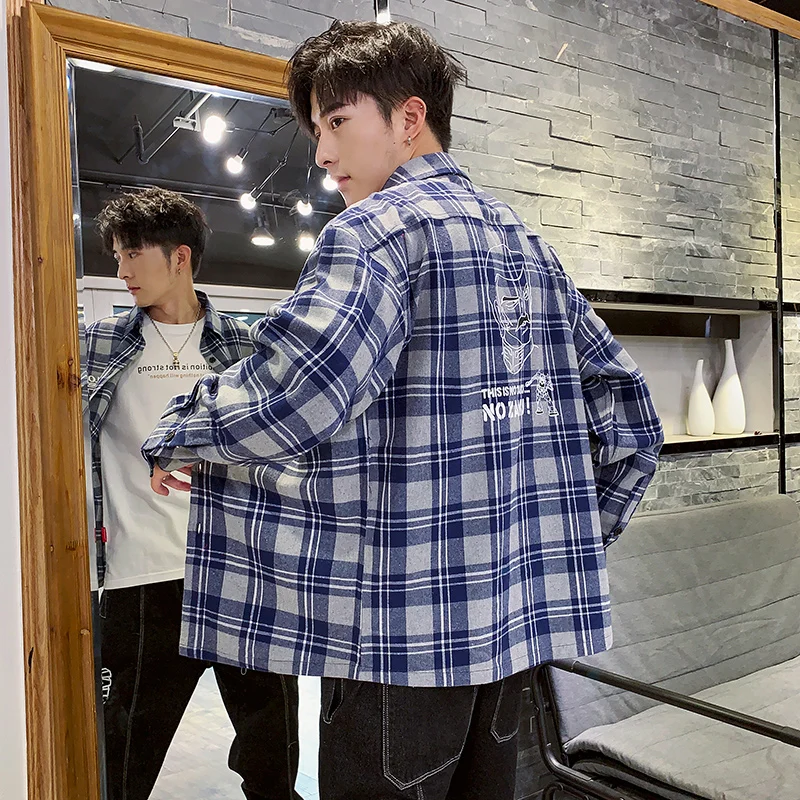 2020 new spring men casual shirt loose check long sleeve male Turn-down Collar Plaid shirt HLZ192645
2020 new spring men casual shirt loose check long sleeve male Turn-down Collar Plaid shirt HLZ192645