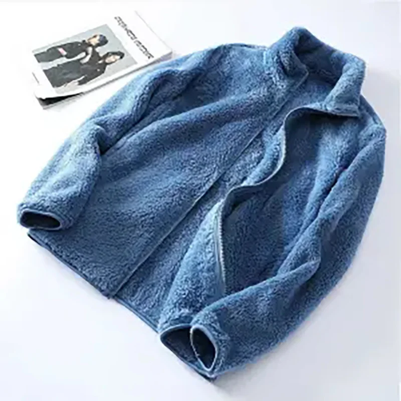 Autumn Winter Double-Faced Fleece Cropped Jacket Women Stand Collar Solid Color Short Warm Coat Female Coral Plush Top Outerwear
Autumn Winter Double-Faced Fleece Cropped Jacket Women Stand Collar Solid Color Short Warm Coat Female Coral Plush Top Outerwear