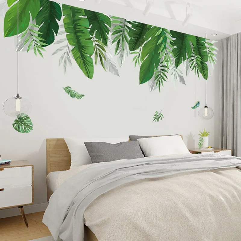 Растение из тропического леса стены стикеры зеленые банановые листья бамбука