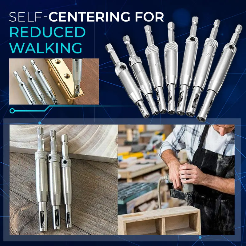 Zezzo® Self Centering Drill Bits HSS Hinge Center Hexagon Drill Bits Door Cabinet Woodworking Positioning Hole Puncher Tool
Zezzo® Self Centering Drill Bits HSS Hinge Center Hexagon Drill Bits Door Cabinet Woodworking Positioning Hole Puncher Tool