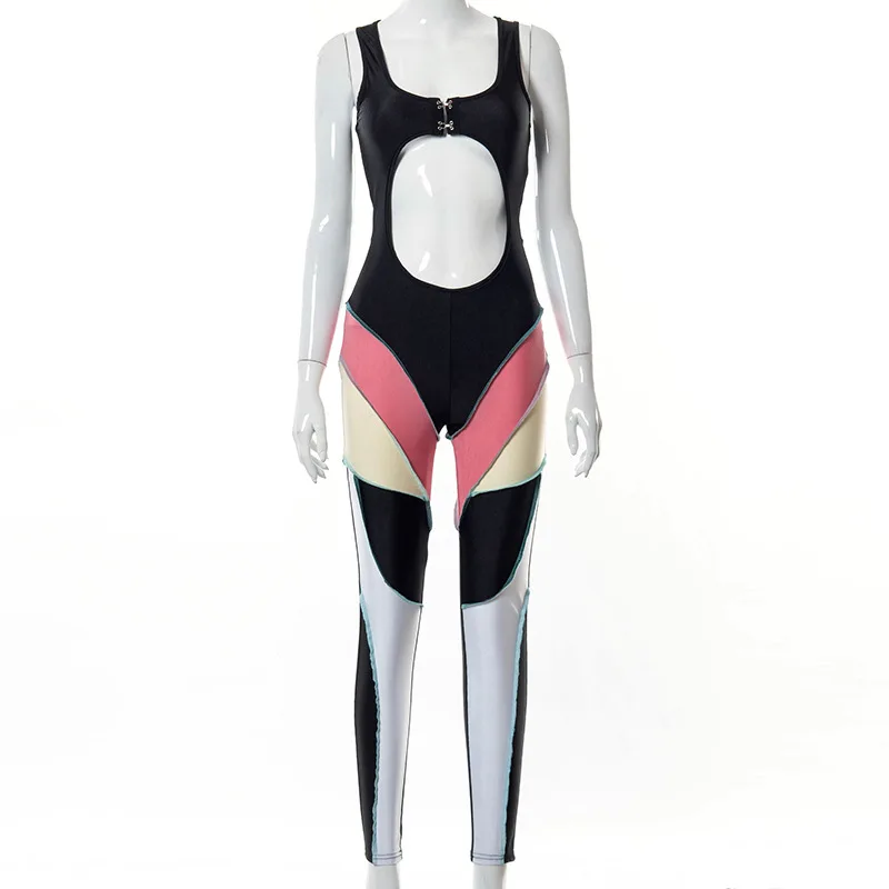 QuanRun Sexy Women Sleeveless Contrast Color Crop Jumpsuits Fashion Casual Femmal Bodycon Clothing Party Club Streetwear 2021
QuanRun Sexy Women Sleeveless Contrast Color Crop Jumpsuits Fashion Casual Femmal Bodycon Clothing Party Club Streetwear 2021