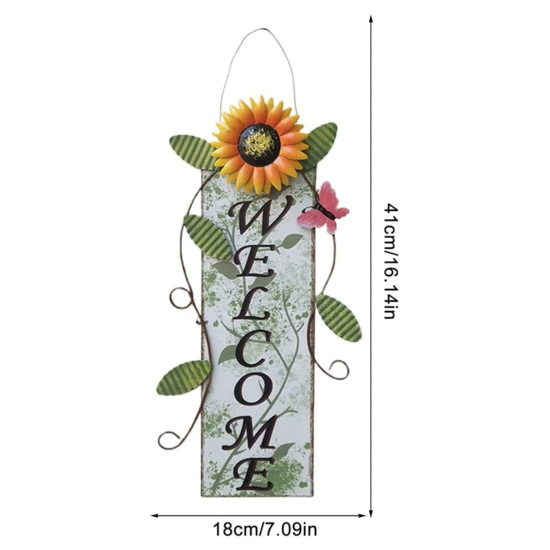 Vintage Iron Hanging Sunflower Welcome Sign Door Hanging Decoration for Garden Home
Vintage Iron Hanging Sunflower Welcome Sign Door Hanging Decoration for Garden Home