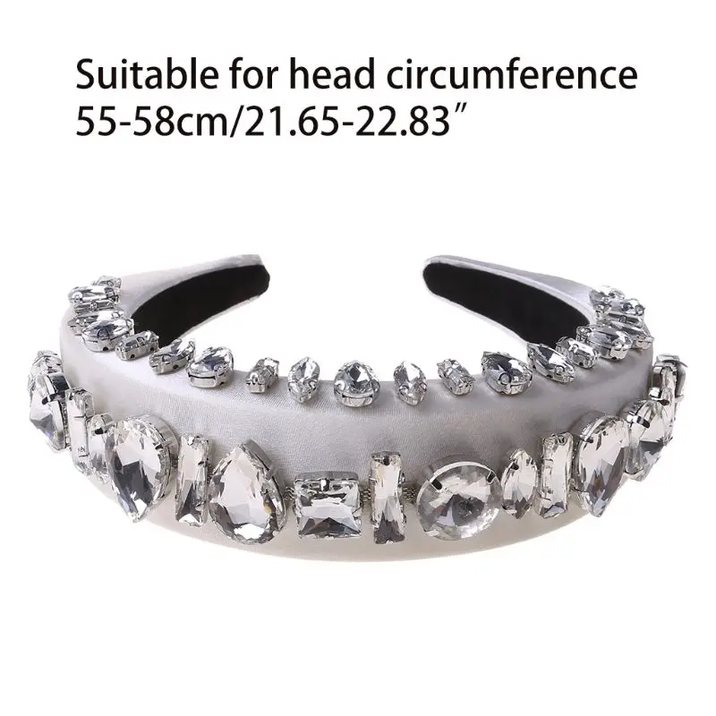 Baroque Personality Ladies Bandana Sponge Padded Thicken Hair Hoop Glitter Geometric Rhinestone Embellished Headband
Baroque Personality Ladies Bandana Sponge Padded Thicken Hair Hoop Glitter Geometric Rhinestone Embellished Headband