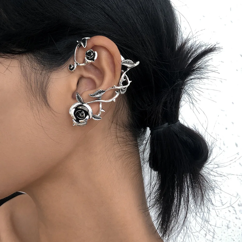 2021 New Jewelry Earrings Punk Gothic Dark Wind Rose Earrings Earrings Personality Old Retro Alloy Women's Earrings Single
2021 New Jewelry Earrings Punk Gothic Dark Wind Rose Earrings Earrings Personality Old Retro Alloy Women's Earrings Single