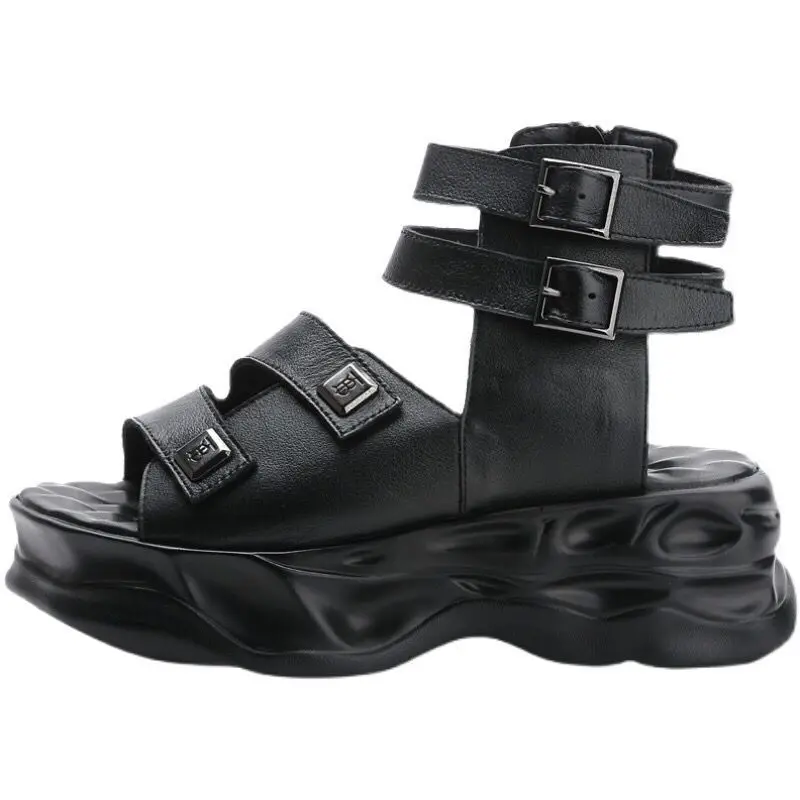 Roman style thick bottom muffin real cow leather metal buckle belt sandals cool fashion summer Korean cool
Roman style thick bottom muffin real cow leather metal buckle belt sandals cool fashion summer Korean cool