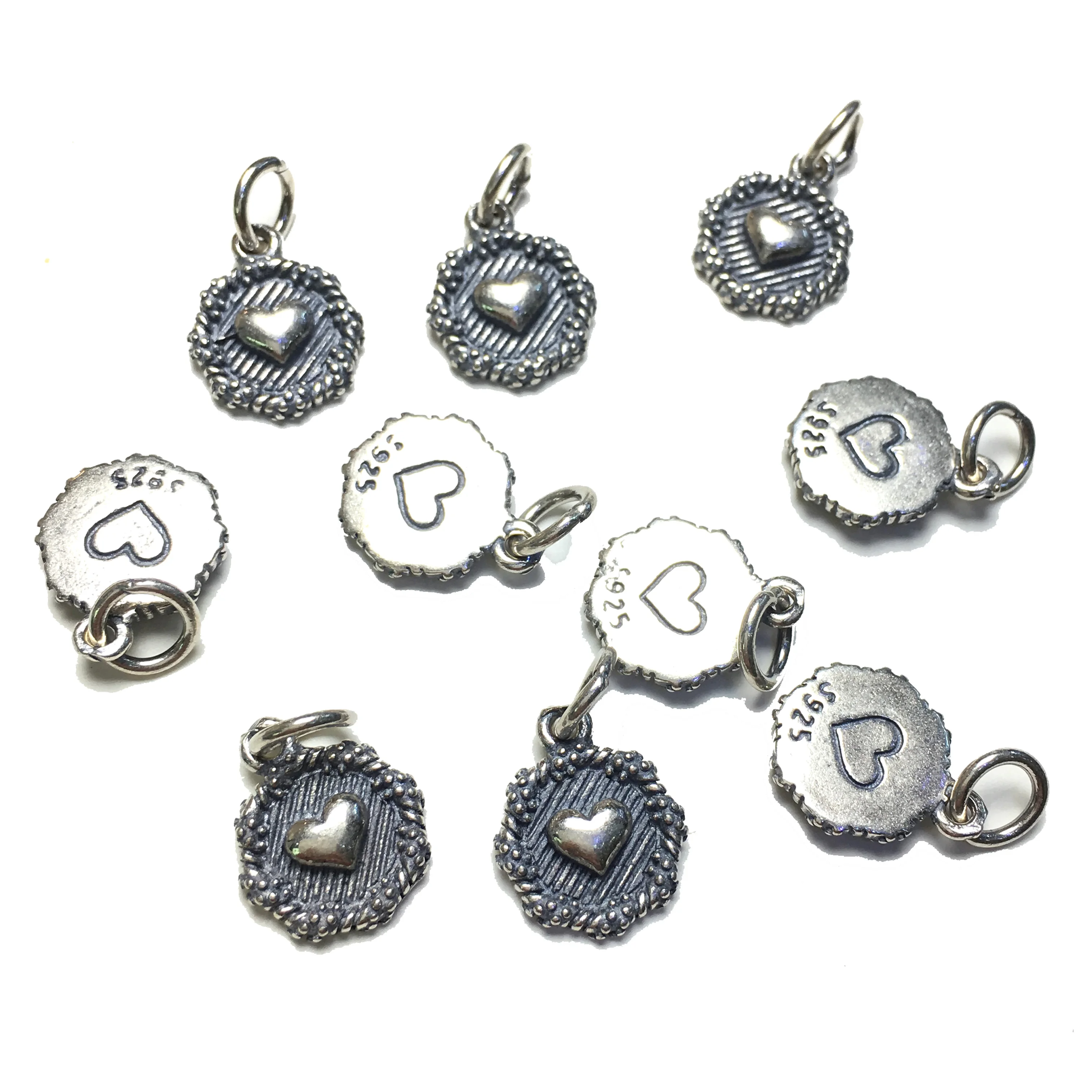 10x10mm 10pcs 925 Sterling Silver Heart Shape Charm,DIY Finding, Fashion Silver Spacer Beads Accessories Jewelry Design & Making
10x10mm 10pcs 925 Sterling Silver Heart Shape Charm,DIY Finding, Fashion Silver Spacer Beads Accessories Jewelry Design & Making