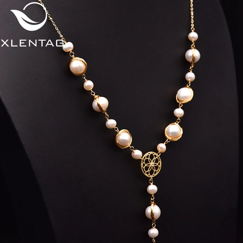 XlentAg Real Natural Fresh Water Pearls Necklace 2021 Long Pendant Luxury Accesories For Women fashion Boho Fine Jewelry GN0260
XlentAg Real Natural Fresh Water Pearls Necklace 2021 Long Pendant Luxury Accesories For Women fashion Boho Fine Jewelry GN0260