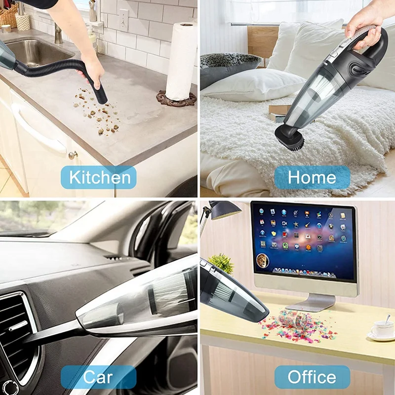 Portable Cordless Handheld Vacuum, Powerful Rechargeable Lightweight Wet/Dry Vacuum Cleaner with Storage Bag
Portable Cordless Handheld Vacuum, Powerful Rechargeable Lightweight Wet/Dry Vacuum Cleaner with Storage Bag
